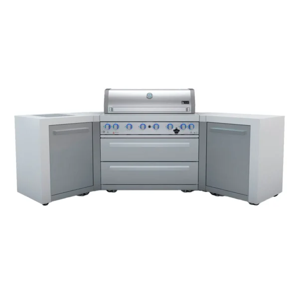 Mont Alpi Deluxe Island with Two 45 Degree Corners/ 6-Burner Grill,