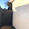 Grey Aluminium gate to compliment the composite fencing