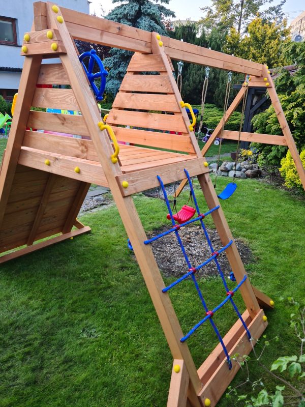 FUNGOO SPIDER KING Climbing Wall and Swing Play Set 5