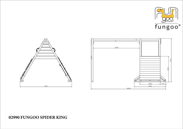 FUNGOO SPIDER KING Climbing Wall and Swing Play Set 2