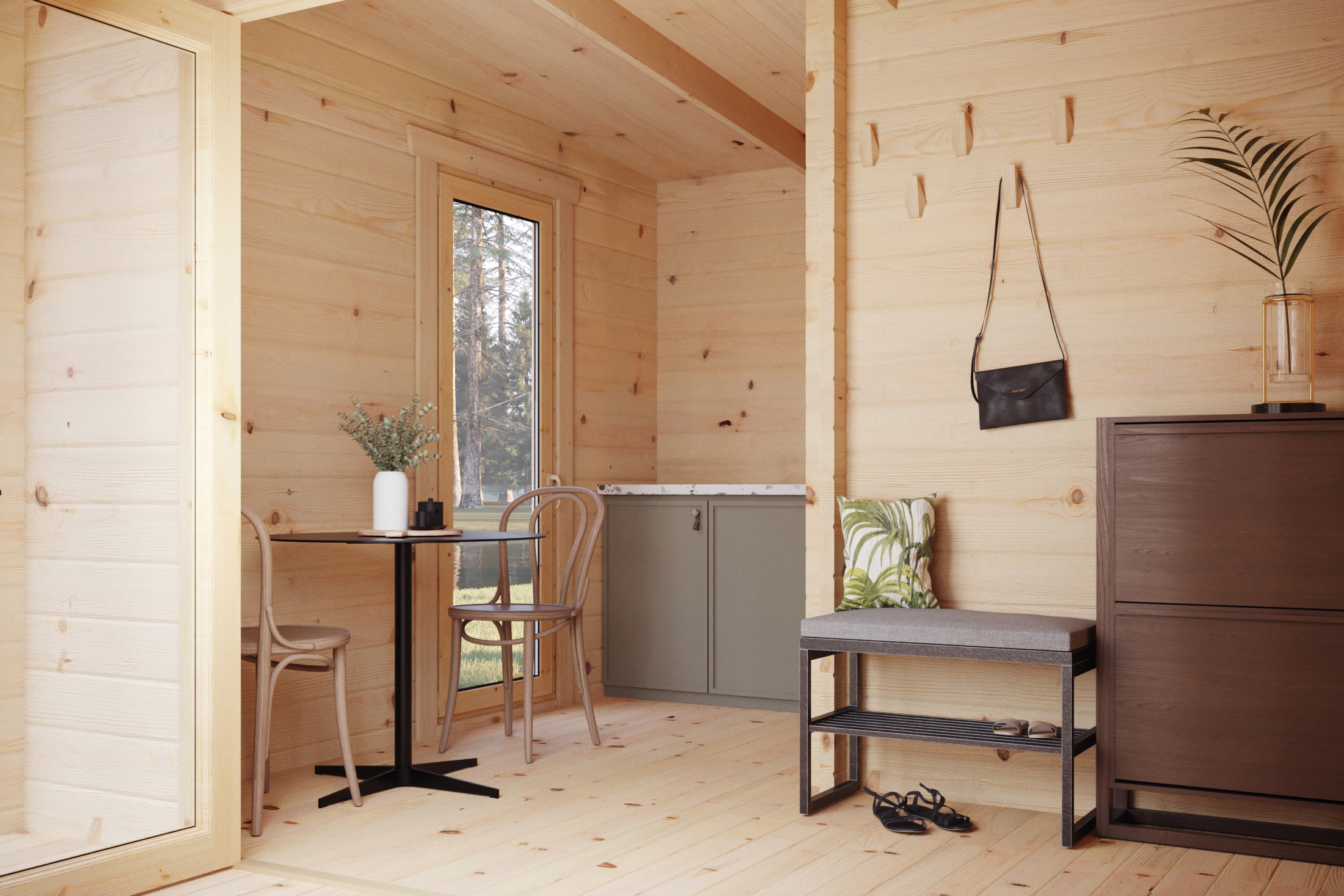 Lena Timber Cabin with Covered Patio 4 Lena Timber Cabin with Covered Patio 4