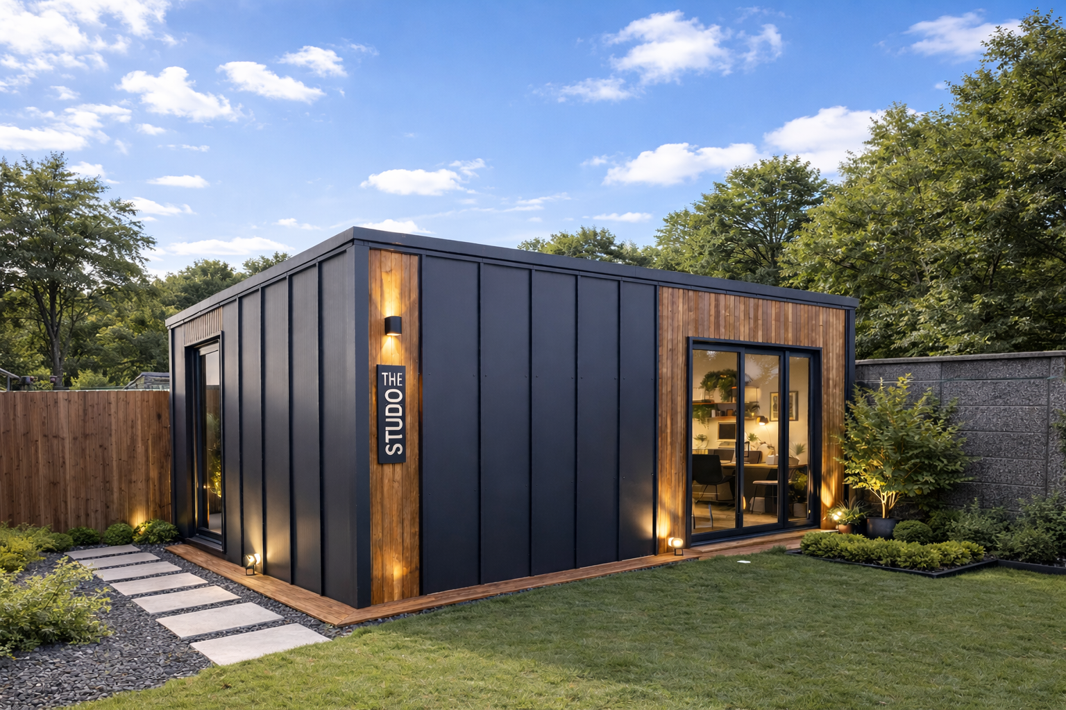 Steel / Aluminium Clad Garden Room installed by All About Outdoors